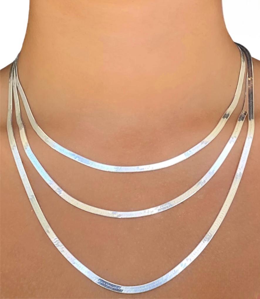 COLLAR CADENA PLANCHADA (plateada)