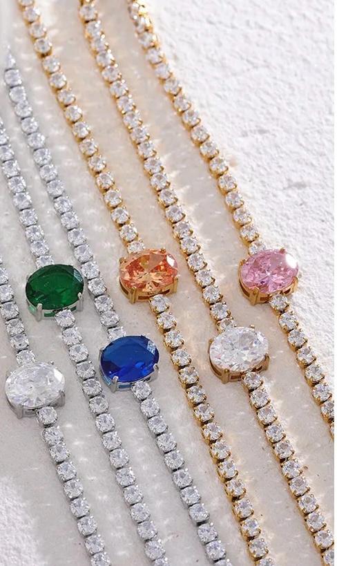 PULSERA DE TENIS WHITE GOLD