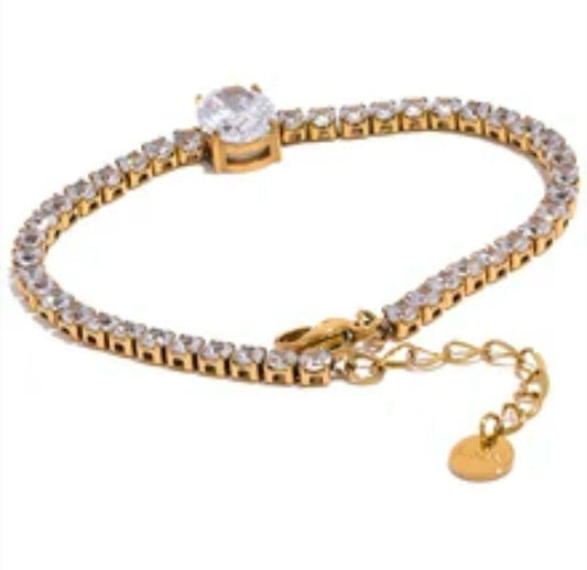 PULSERA DE TENIS WHITE GOLD